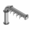BrewXpipe Elbow Tower – 4 Faucets – Brushed Stainless – Glyco Cold Technology C1098 Kromedispense