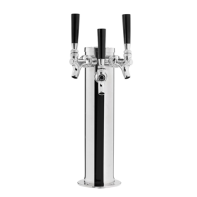 4" Column Tower - 3 Faucets - SS Polished - Glyco Cold Technology C869 Kromedispense