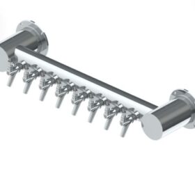 Overpass Wall Mount Tower - 8 Faucets - SS Polished - Glyco Cold Technology C1426 Kromedispense
