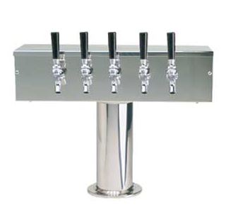 3″ T Style Tower – SS Polished – Glycol Cooled – 5 Faucet C1855 Kromedispense