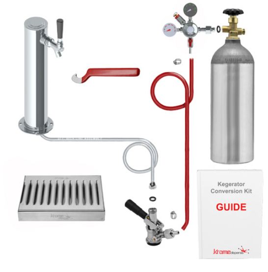 Deluxe Tower Kegerator Conversion Kit with 100% SS Contact C3107 kromedispense