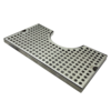 14" x 8" Cut Out Surface Mount Drip Tray - Brushed Stainless - 4" Column C4014 kromedispense