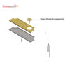 Glass Rinser Subassembly for Drip Tray - Vibrant Gold Finish C4029.50 kromedispense