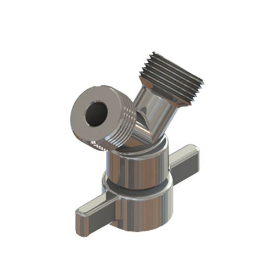 Beer Y Fitting with Wing Nut – 3/8″ I.D. Bore-C5547-kromedispesne