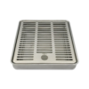8" x 7" Recessed / Over Counter Drip Tray - Brushed Stainless - Without Drain C064 Kromedispense