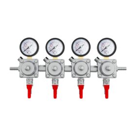 Precision - Secondary CO2 Gas Regulators - 4 Outlet-Inline