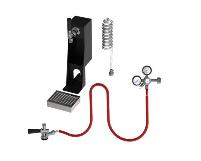 Clamp-On Draft Beer Tower Kit with Drip Tray