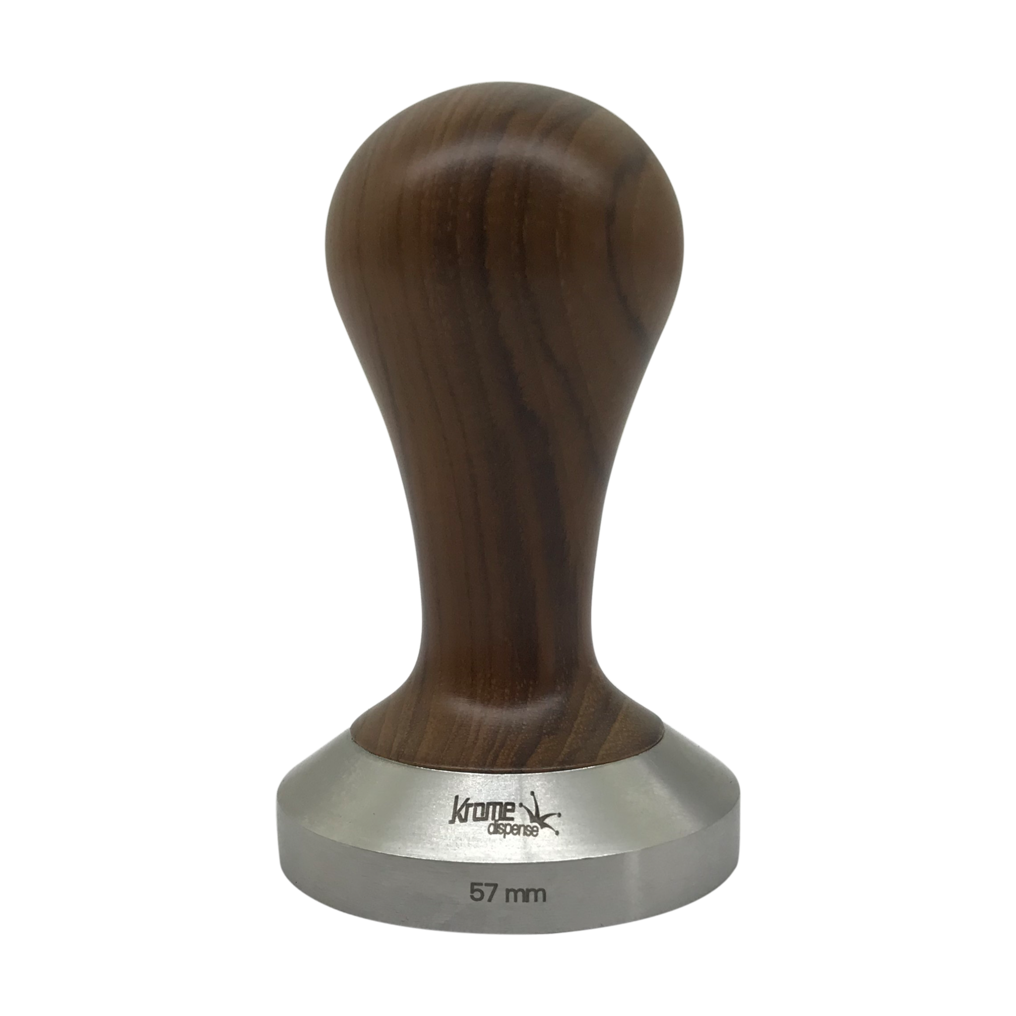 Coffee Tamper 54mm Wooden Handle Krome Dispense
