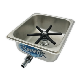 7.32"x6.85"x2.64" Flush-Mount Frothing Pitcher Rinser/Glass Rinser C335 kromedispense