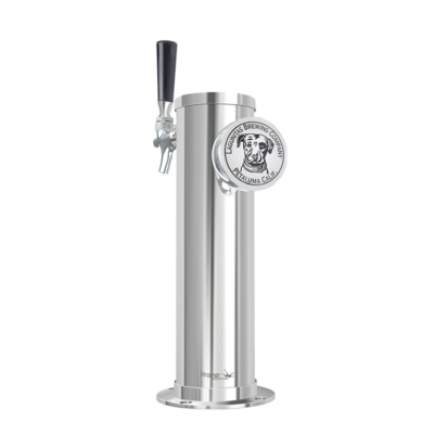 3" Column Beer Illuminated Tower -1 Faucet - SS Polished - Air Cooled C553 kromedispense