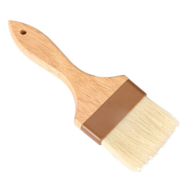 3″ Wide Flat Brush with Natural Bristle and Wooden Handle