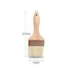 3″ Wide Flat Brush with Natural Bristle and Wooden Handle