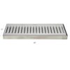 12" x 5" Surface Drip Tray - Brushed Stainless - With Drain C613 kromedispense