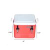 24Qt. Jockey Box Coil Cooler - 2 Side Mounted Faucets - Red C149 kromedispense