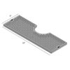 14" x 8'' Cut Out Surface Mount Drip Tray - Brushed Stainless - 4" Column - With Drain C4015 kromedispense