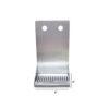 8" x 6" x 14" Shank Mounted Drip Tray - Brushed Stainless - With Drain - 2 Faucets C4082 kromedispense