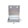 12" x 6" x 14" Shank Mounted Drip Tray - Brushed Stainless - With Drain - 2 Faucets C4122 kromedispense
