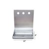 12" x 6" x 14" Shank Mounted Drip Tray - Brushed Stainless - With Drain - 3 Faucets C4123 kromedispense