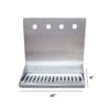 16" x 6" x 14" Shank Mounted Drip Tray - Brushed Stainless - With Drain - 4 Faucet C4164 kromedispenses