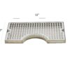 12" x 7" Cut-out Tray Brushed Stainless With Drain C605 kromedispense