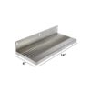 14"x6" Wall Mount Drip Tray - Brushed Stainless - Without Drain C619 Kromedispense