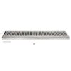 36" x 5" Surface Drip Tray - Brushed Stainless - With Drain C620 kromedispense