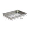 15-5/8″ x 6″ Flanged Mount Drip Tray – Brushed Stainless – With Drain C623 Kromedispense