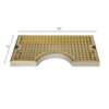 12" x 7" Cut Out Surface Mount Drip Tray - Vibrant Gold Finish - With Drain C634 kromedispense