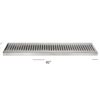 45" x 5" Surface Drip Tray - Brushed Stainless - With Drain C819 kromedispense