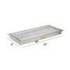 12" x 5" Flush Mounted Drip Tray - Brushed Stainless - With Drain C139 Kromedispense