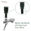 Marble Tap Handle with Brass Insert - Green Natural C012 Kromedispense