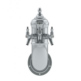 c1202-Wall lamp Beer Tower - 3 Faucets - SS Polished - Air Cooled-Krome