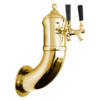 Wall lamp Beer Tower - 2 Faucets - Vibrant Gold Finish - Air Cooled C1204 Kromedispense