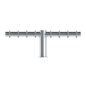 Overpass T Tower - 8 Faucets - SS Polished - Glyco Cold Technology C1435 Kromedispense