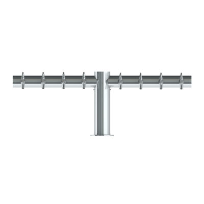 Overpass T Tower - 8 Faucets - SS Polished - Glyco Cold Technology C1435 Kromedispense