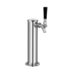 2.5” Column Beer Tower – 1 Faucet with 100% SS Contact - SS Polished – Air Cooled C1503 kromedispense