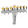 Inspire Tower - 7 Faucets - Polished Chrome -Illuminated - Glyco Cold Technology C1528 kromedispense