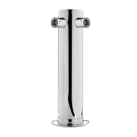 3″Column Beer Tower – 2 Faucets – SS Polished – Glyco Cold Technology (Without faucet) C1268 Kromedispense