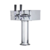 3" T Style Tower - SS Polished - Glycol Cooled - 2 Faucet C1852 Kromedispense