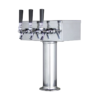 3" T Style Tower - 3 Faucet - SS Polished - Glycol Cold Technology C1853 Kromedispense