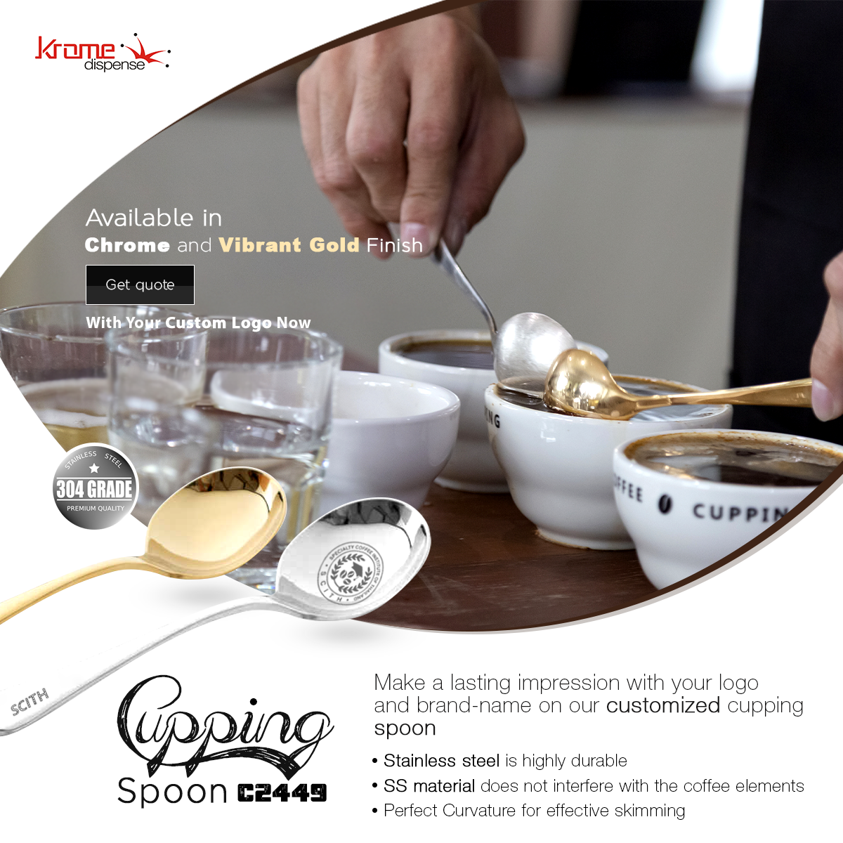 Coffee Cupping Spoon Coffee For Professional Cupping Bicolor