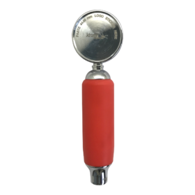 Red Plastic Faucet Handle With Badge Holder C372 Kromedispense