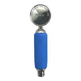 Blue Plastic Faucet Handle With Badge Holder C373 Kromedispense