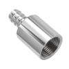 Pump Connector with Hose Barb - Chrome Plated Brass (Single Piece Pack) C396X1 kromedispense