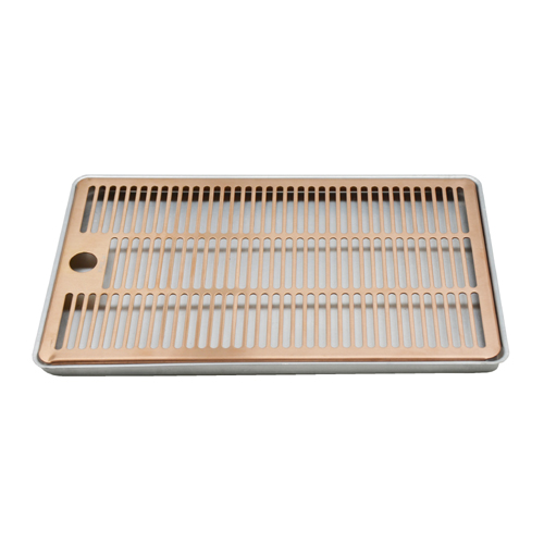 12″ x 7″ Aluminium Surface Drip Tray- Brushed Copper – Without Drain C4006 kromedispense