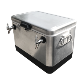 Steel Belted Jockey Box Coil Cooler - 2 faucet C4020 kromedispense