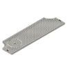 34" x 8" Surface Mount Drip Tray With Rinser - Brushed Finish - Two Side Cut-Out C4034 Kromedispense
