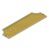 28" x 8" Surface Mount Drip Tray With Rinser - Vibrant Gold Finish- Two Side cut-out C4029 Kromedispense