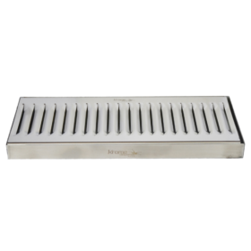 12" x 5" Surface Drip Tray - Brushed Stainless - Without Drain C606 kromedispense