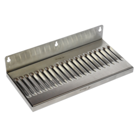 12" x 6" Wall Mount Drip Tray - Brushed Stainless - Without Drain C612 Kromedispense
